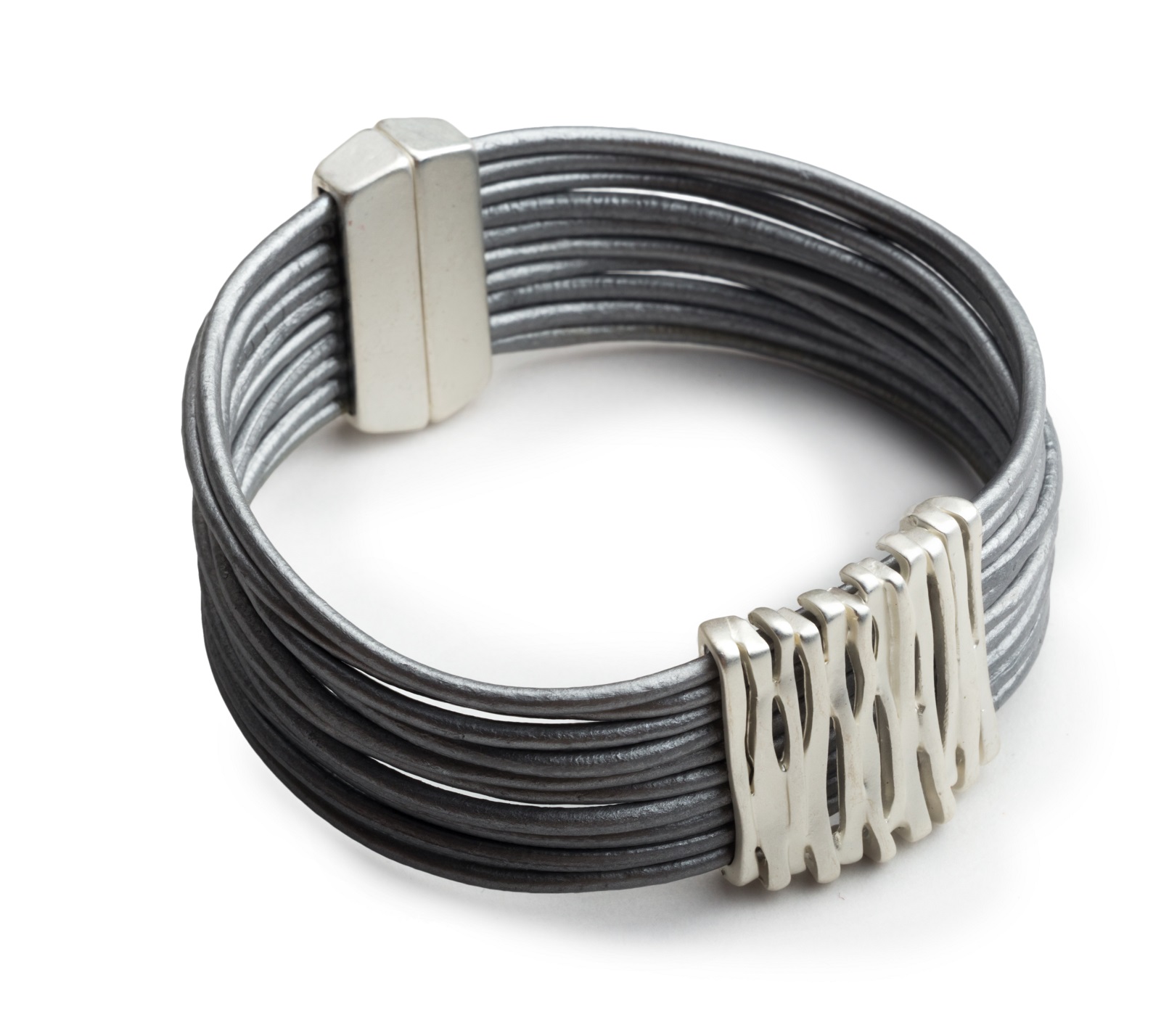 MIX_1994_1 Браслет кожа, металл 3 цвета Mix Culture Santreyd 