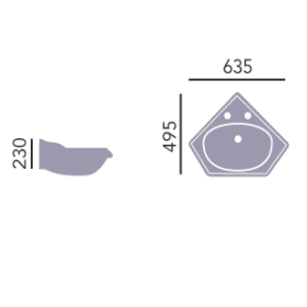 01A200025 Раковина Heritage Dorchester Santreyd - Вид №1