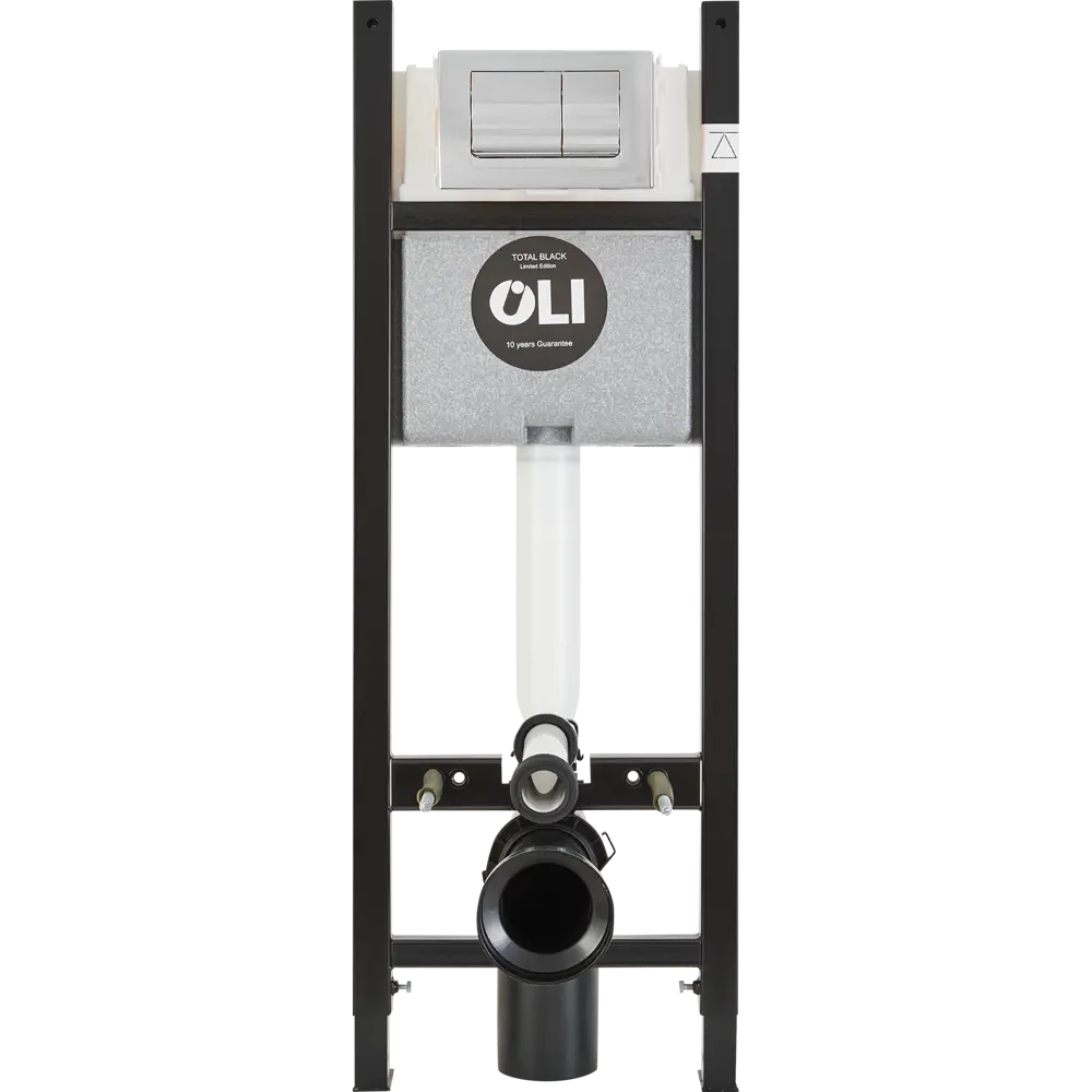 Инсталляция Oli Expert Black 40 см для подвесного унитаза с кнопкой цвет хром 84505957 STLM-2125928 