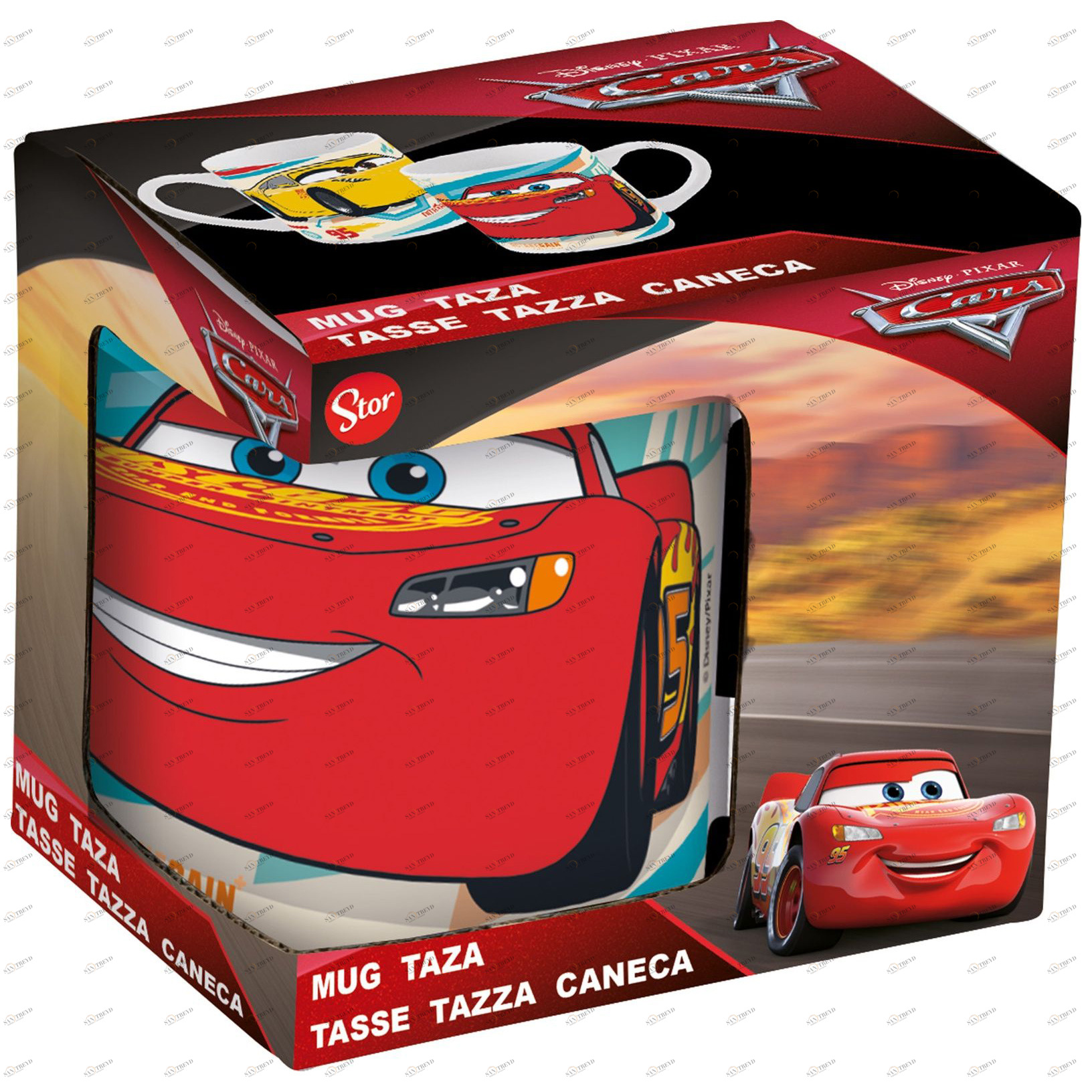 Кружка керамическая в подарочной упаковке "Тачки. Нитро", 220 мл STOR ТАЧКИ 335762 Белый;красный Santreyd 