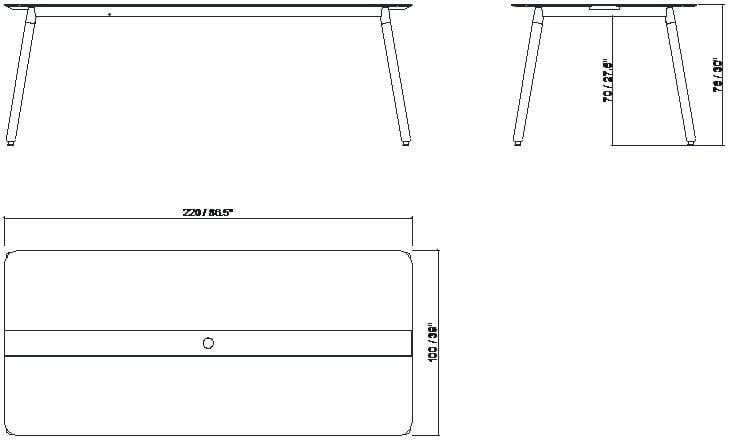 Прямоугольный садовый стол HPL MAMAGREEN Daisy ARCH-00107332 - Вид №3