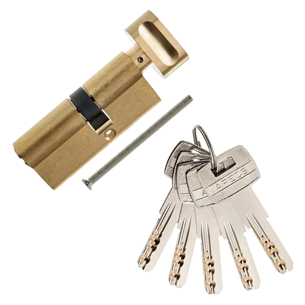 Цилиндр Apecs SM-70(30C/40)-C-G, 30x40 мм, ключ/вертушка, цвет золото 82379216 STLM-2052021 ЦИЛИНДР APECS SM-70(30C/40)-C-G КЛ-ВЕРТ - Вид №1
