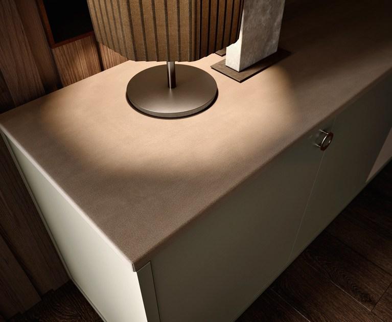 Caroti Низкая офисная мебель из лакированного дерева в современном стиле с распашными дверцами Concept 302 - Вид №1