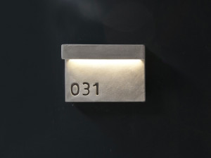 Бетонный светодиодный уличный настенный светильник