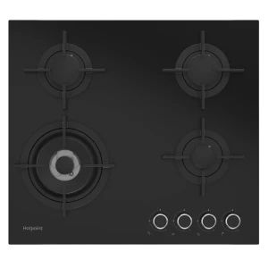 Газовая варочная панель Hotpoint HG 62I/BK 59 см 4 конфорки цвет черный 88944119 STLM-2020682