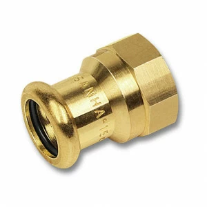182701834 SANHA 8270G пресс-фитинг, бронза, муфта переходная ВПр-ВР 18x3/4 мм