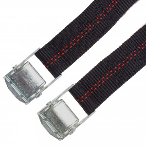 14396763 Ремень-карабин 25 мм, 2.5 м, полипропилен, цвет чёрный, 2 шт.