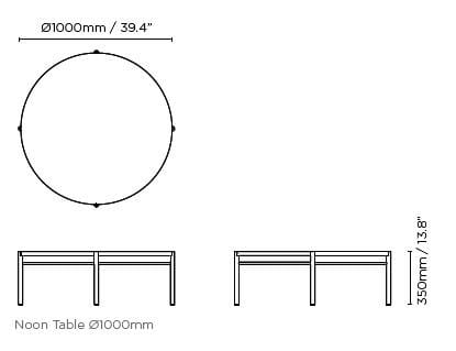 Мраморный круглый низкий журнальный столик Ross Gardam полдень ARCH-00074909 - Вид №4