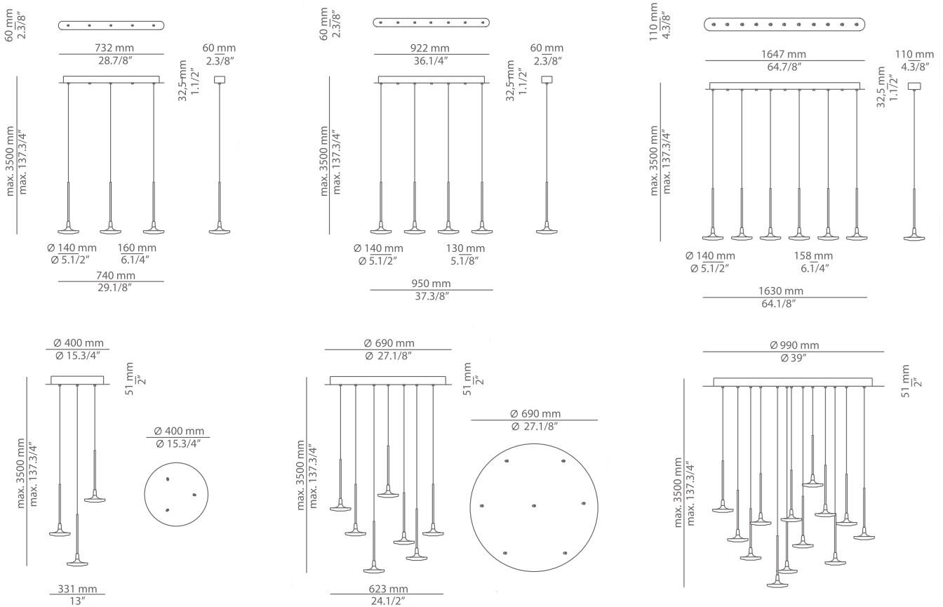 Estiluz Светодиодная подвесная лампа Button T-3302 - Вид №15