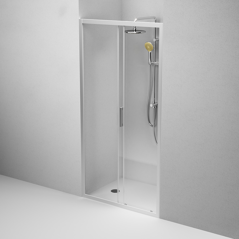 W90G-100-1-195MT Solo Дверь душевая 100х195 стекло прозрачное профиль матовый хром AM.PM Gem - Вид №4