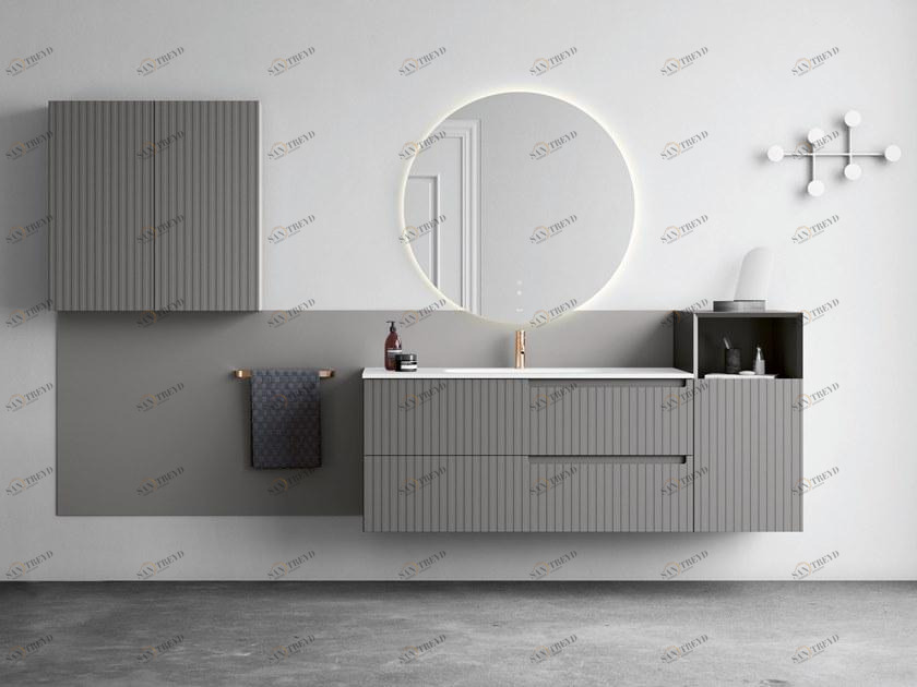 Fiora Настенная тумба под умывальник с ящиками Synergy sun-id-1368723