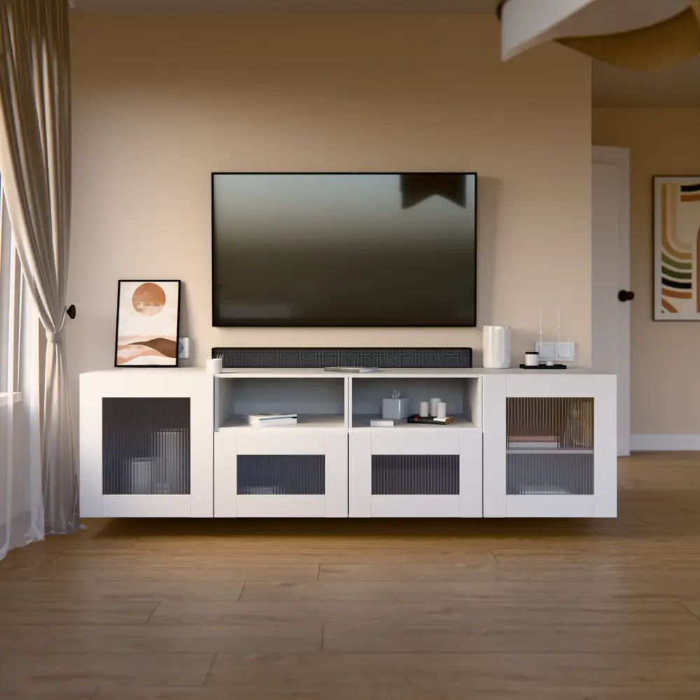 Дверь для шкафа Лион 59.4x38x1.6 см ДСП цвет белый 89418460 STLM-2075136 Santreyd - Вид №5