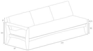 Royal Botania Мягкий 3-х местный диван из ткани Zenhit sun-id-1361519 - Вид №6