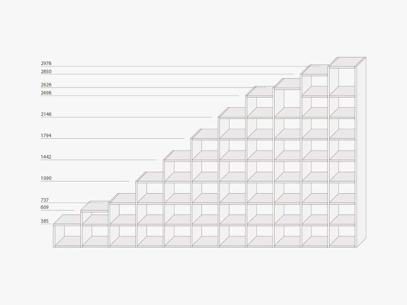 Индивидуальный модульный модульный книжный шкаф Lema Selecta ARCH-00117006 - Вид №38