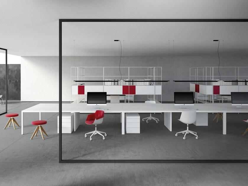 MDF Italia Прямоугольный рабочий стол из алюминия с порошковым покрытием sun-id-1388484 - Вид №3