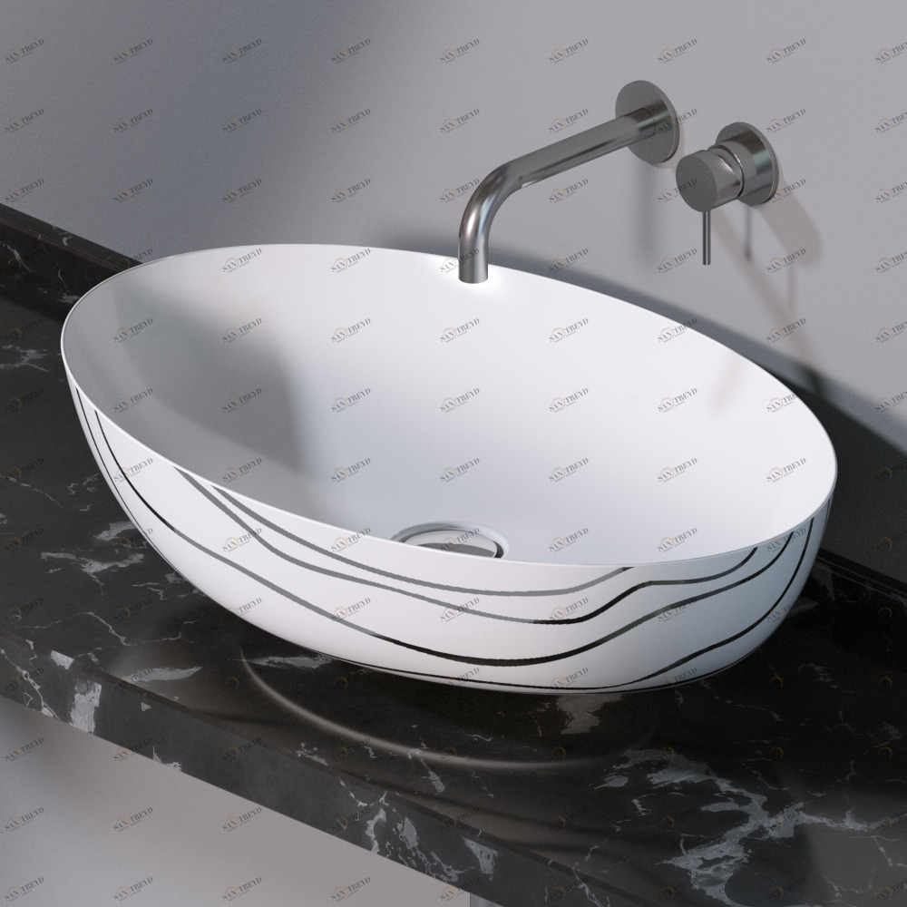 L600410P Накладная раковина на столешницу  овальная A. e T. Italia ELITE AeT ITALIA