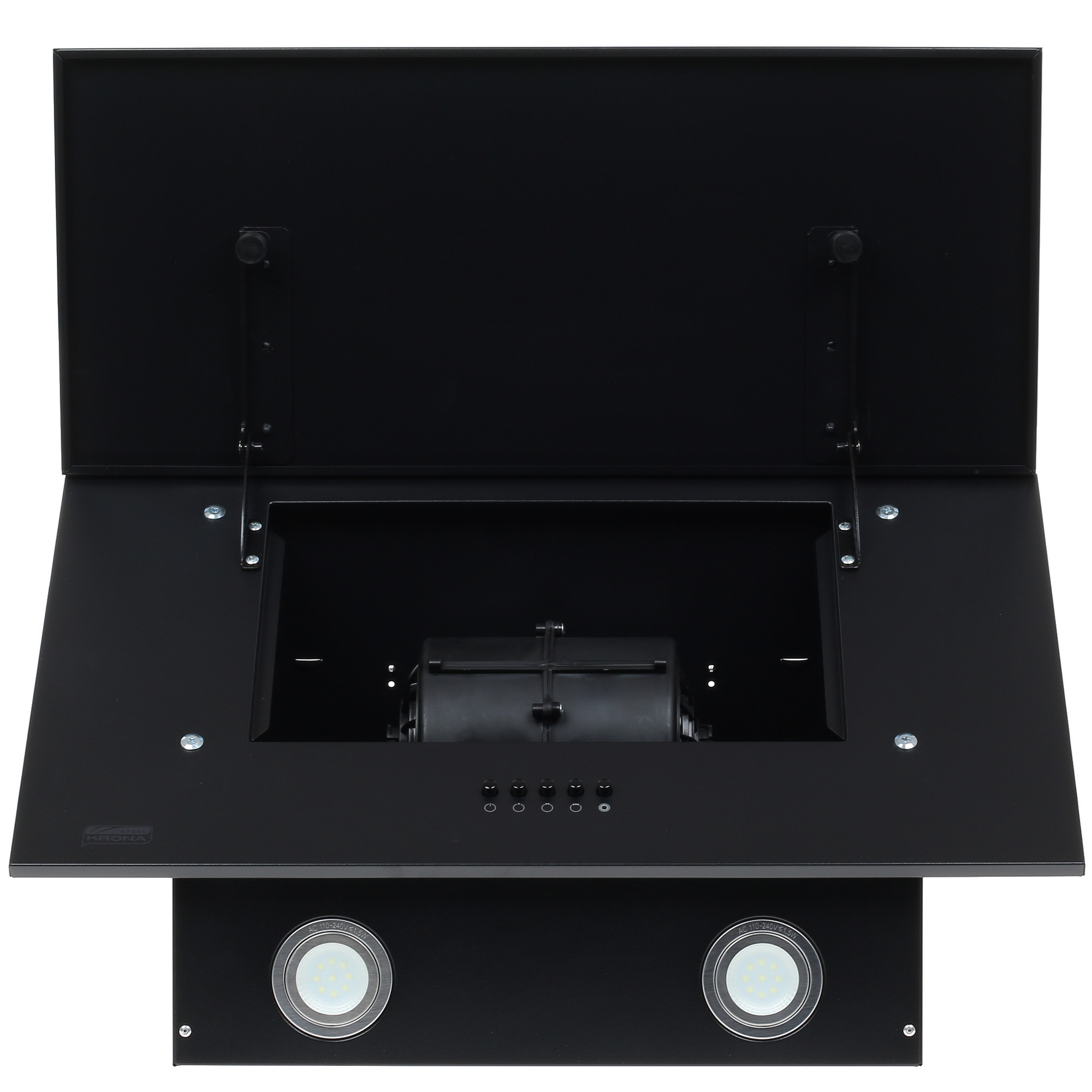 1222077 Вытяжка наклонная KRONA OLLY 600 PB черный/черный STDN-0135377 - Вид №7