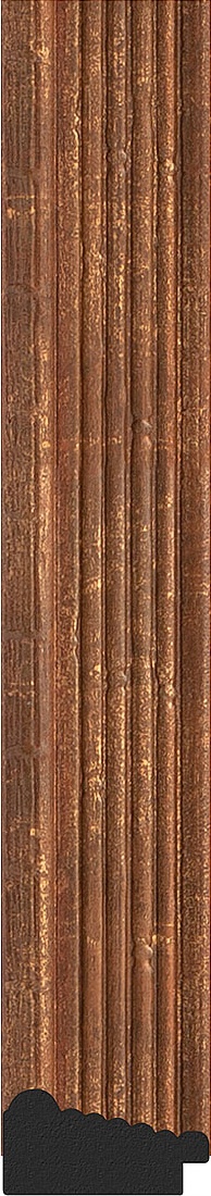 BY 7013 Зеркало в багетной раме - сухой тростник 51 mm EVOFORM Octagon - Вид №3