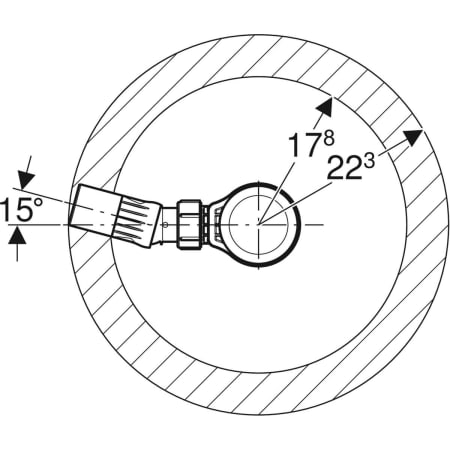150.685.00.1 Сифон для душевых поддонов Geberit, d62, соединительный патрубок с шаровым шарниром Geberit  - Вид №2