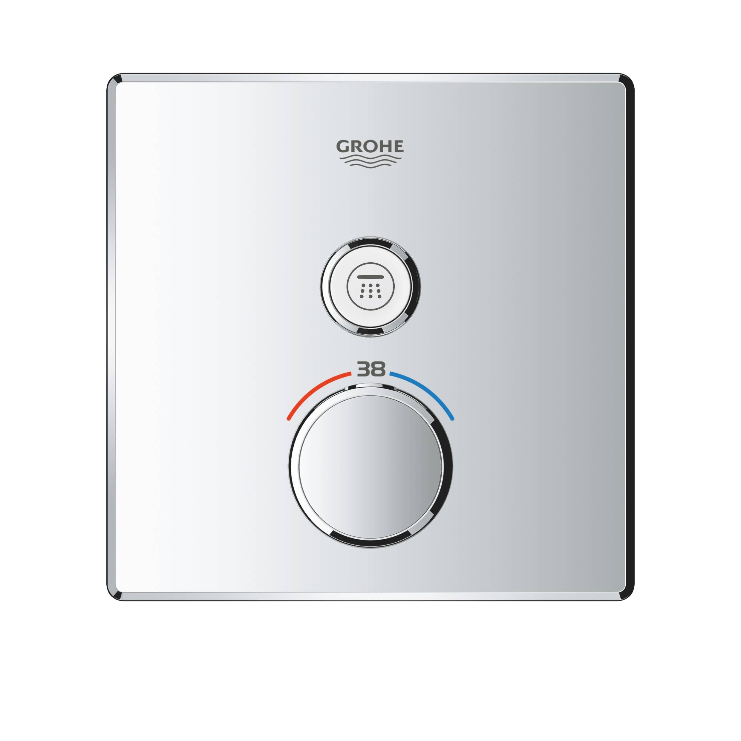 Внешняя часть термостатического смесителя на 1 выход GROHE Grohtherm SmartControl, хром (29123000) - Вид №5