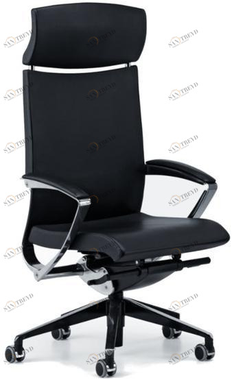 TALIN Кожаное кресло руководителя с 5 спицами и подголовником на колесиках Avia sun-id-1427532