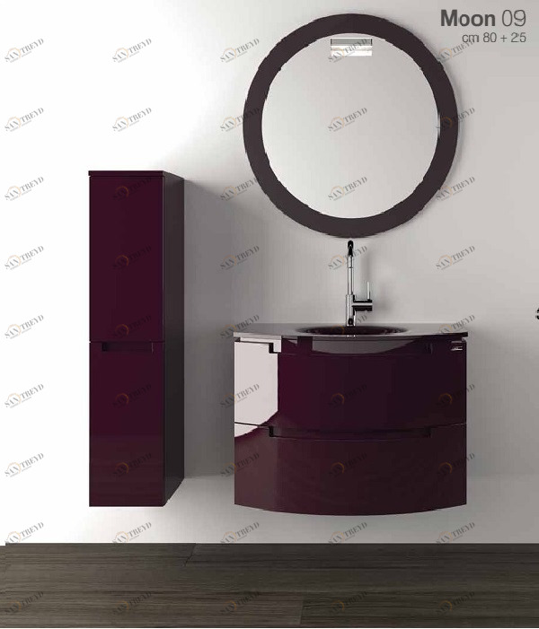 Подвесная тумба с раковиной MNBS35T Berloni Bagno Moon