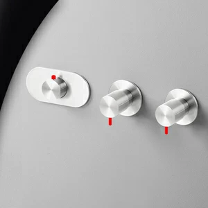 Термостат для душа глянцевая сталь с красной ручкой Toki Radomonte TKI55LCIL25