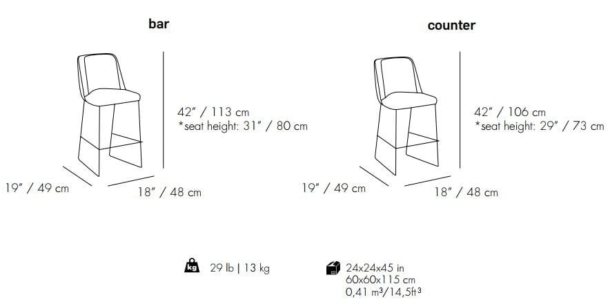 Высокий табурет со спинкой Mambo Unlimited Ideas Croix ARCH-00105686 - Вид №3
