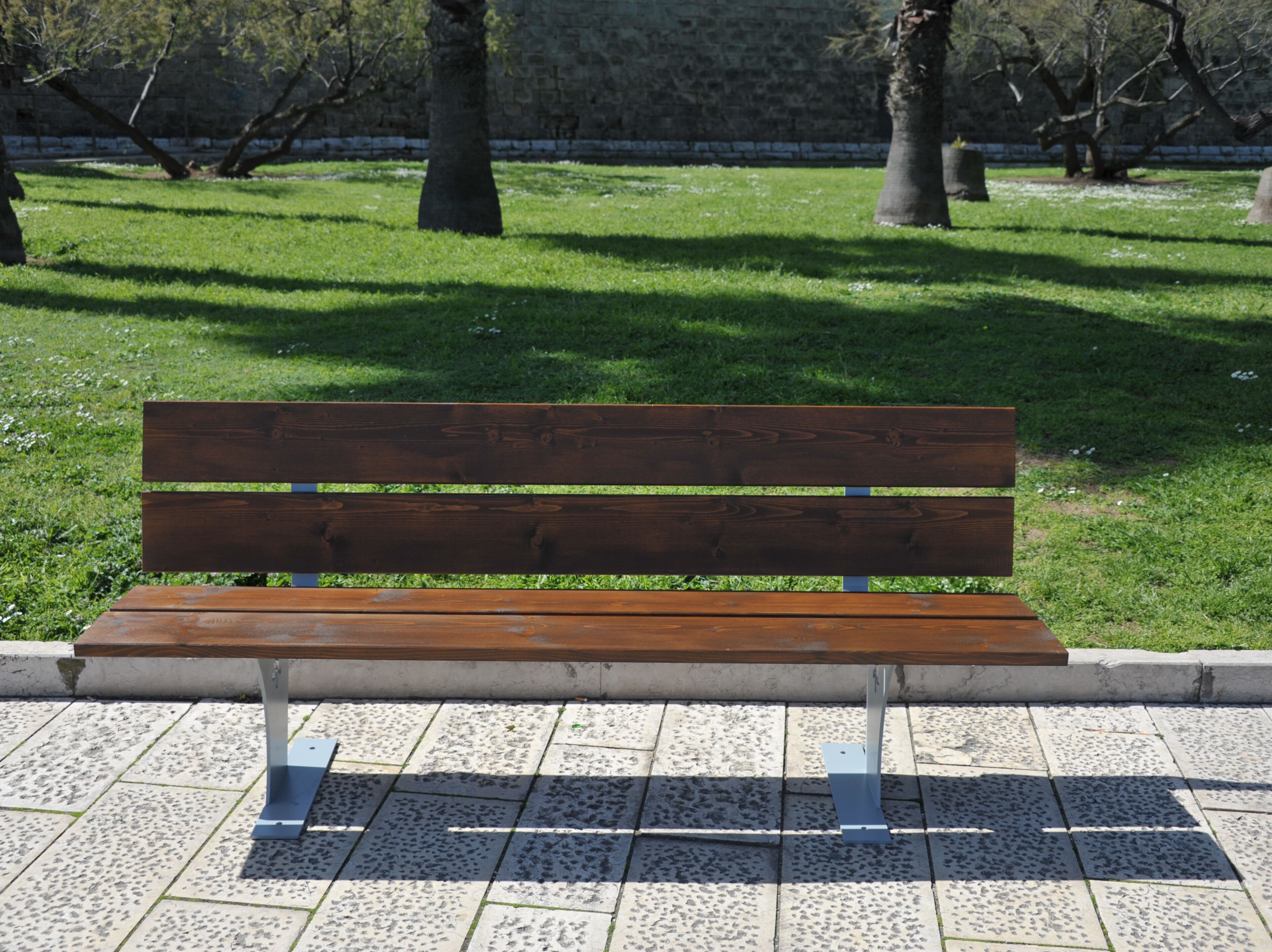 Оцинкованная стальная скамья со спинкой Viscio Urban Design OLANDESINA ARCH-00014532 - Вид №1