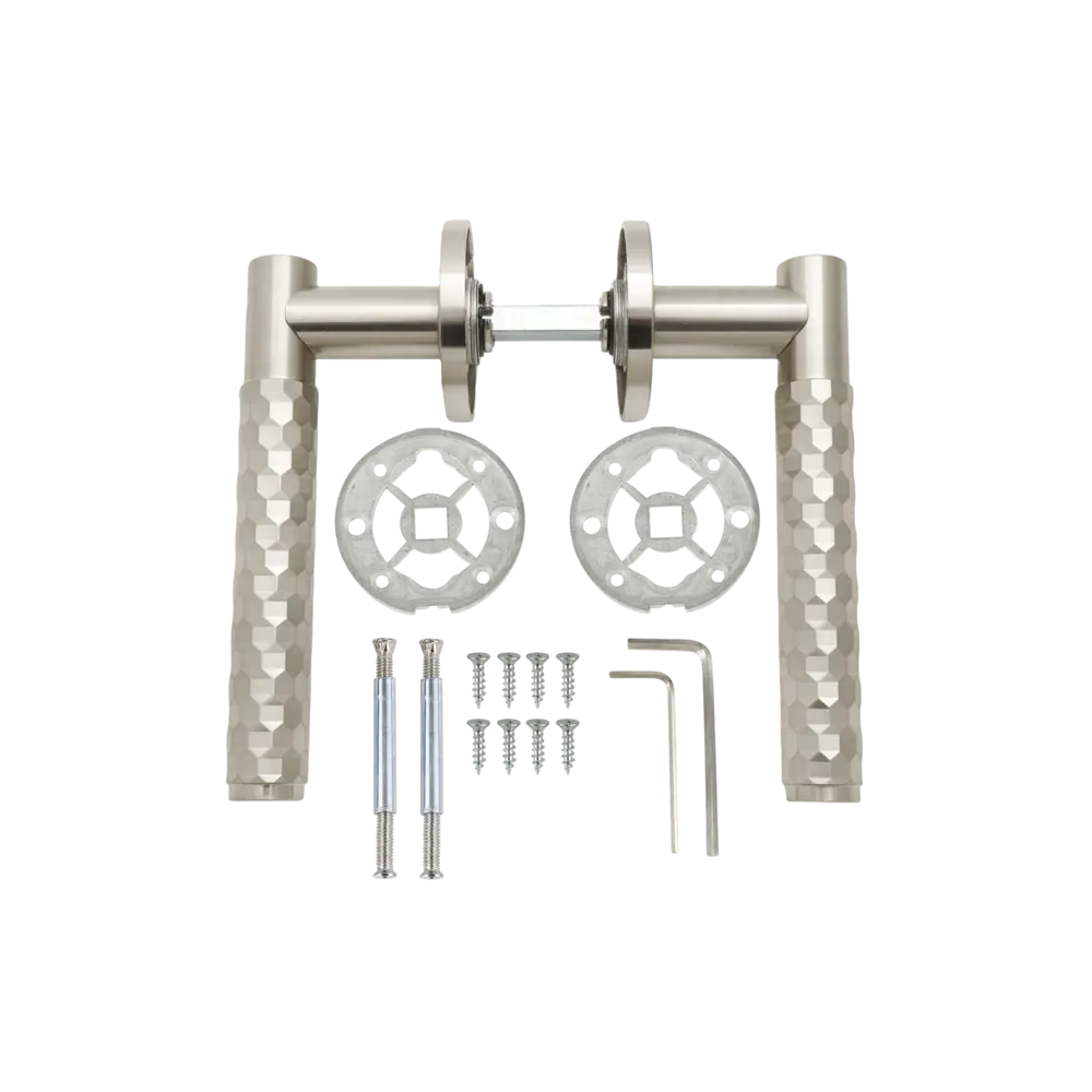 Дверная ручка на розетке Edson EDS-27-R2 без запирания цвет никель 89456848 STLM-2059209  - Вид №1