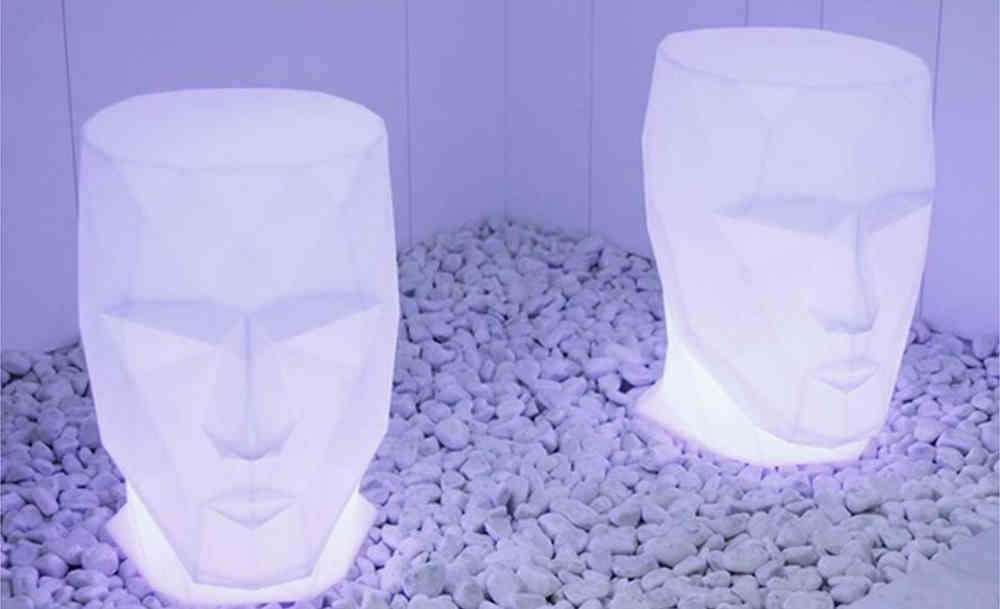 070490 Кашпо матовое светящееся LED RGBW Cable 70см Vondom Adan - Вид №1