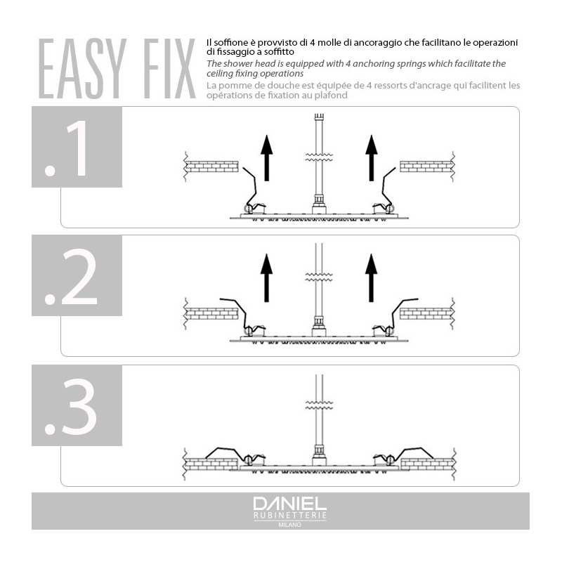 A579LEFCM34 Потолочная душевая лейка DANIEL RUBINETTERIE Wellness - Вид №1
