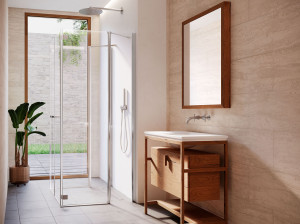 Хрустальная душевая кабина с раздвижной дверью