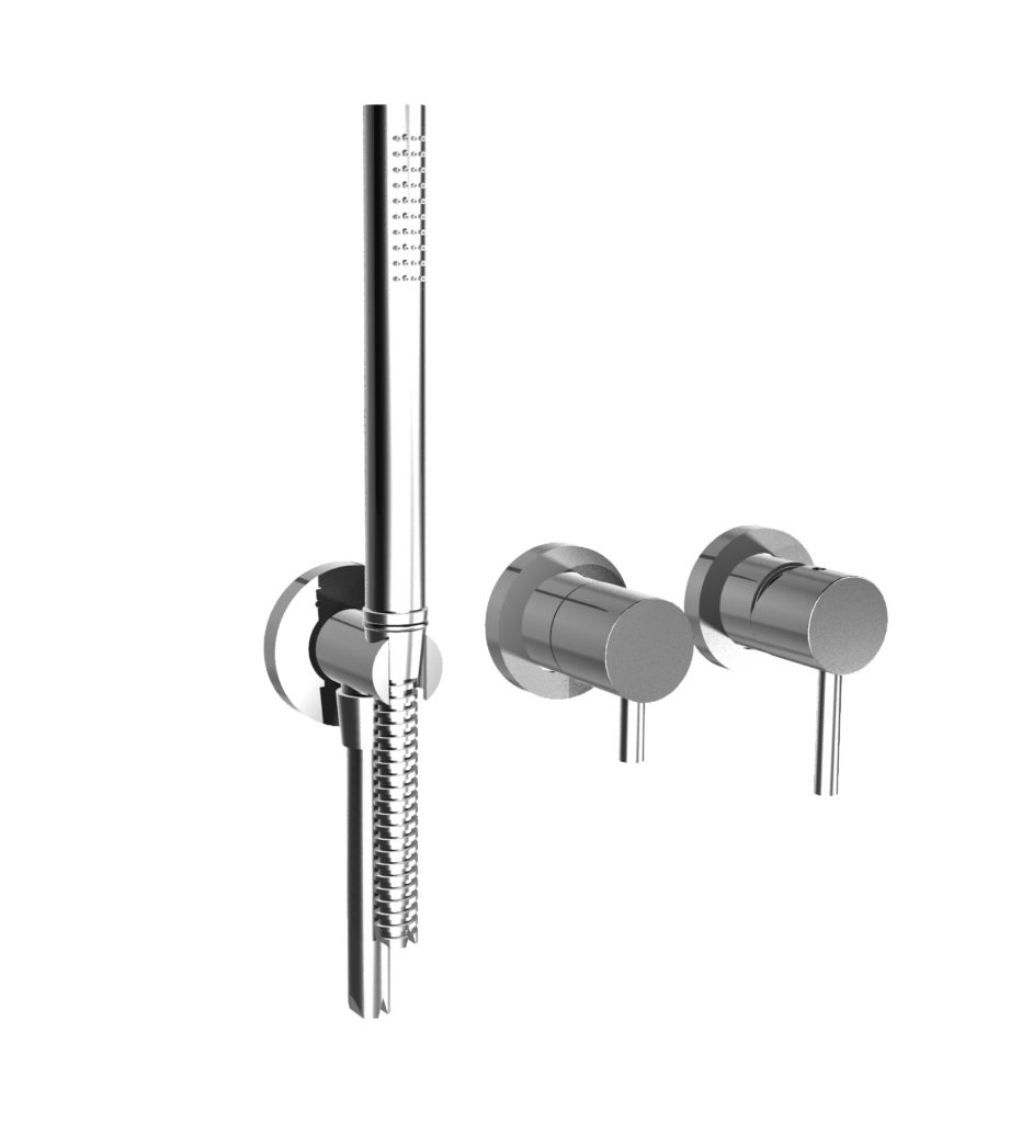 68551 / ADPR Встраиваемый смеситель для душа с подключением и ручной душ с простой установкой внутренней пластины. Bongio On 68551/ADPR