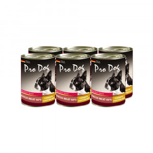 ПР0029867*6 Корм для собак говядина, картофель конс. 400г (упаковка - 6 шт) PRO DOG