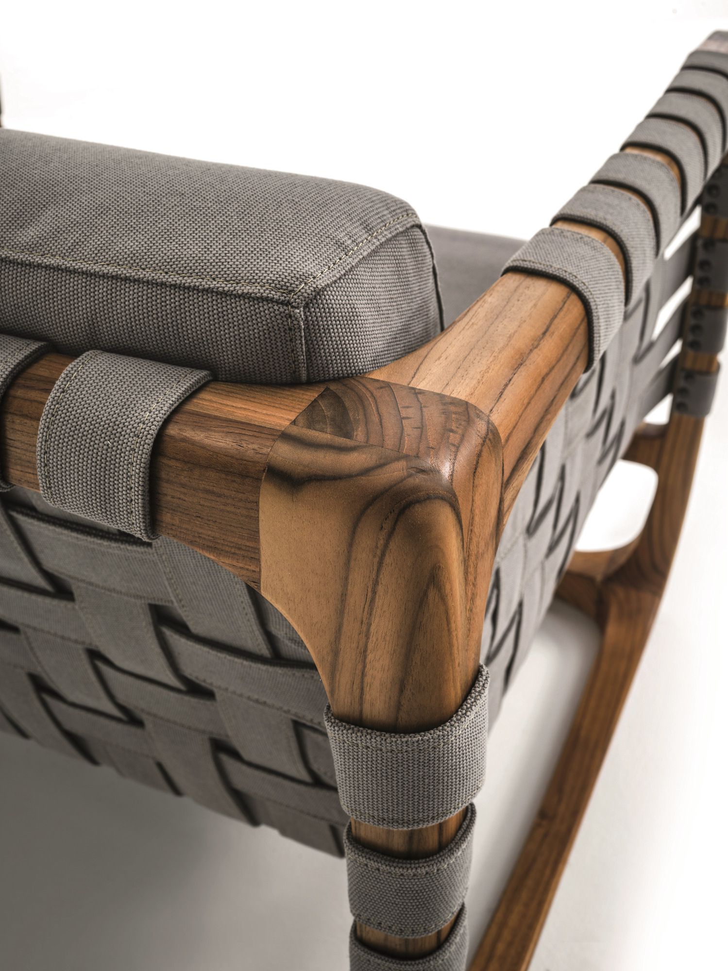 Садовое кресло из ткани и тикового дерева Riva 1920 бунгало ARCH-00060812 - Вид №5