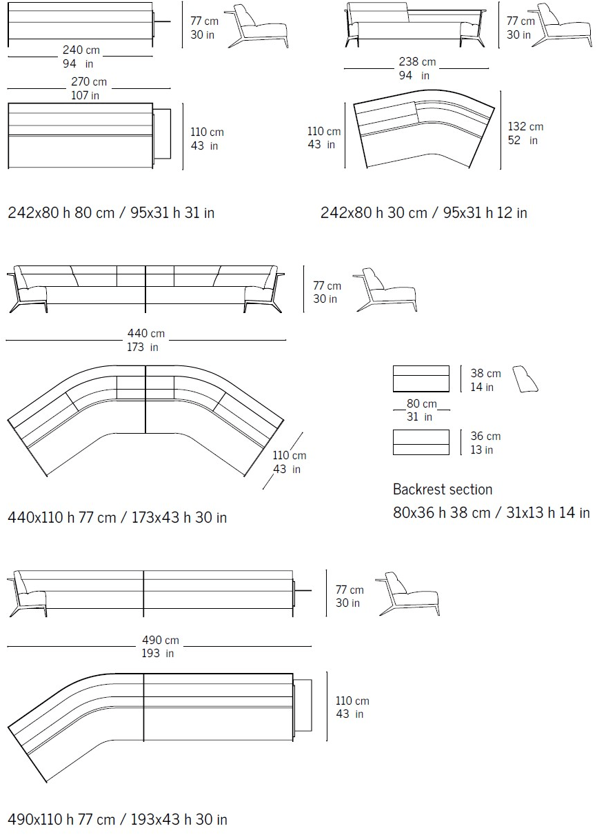 José Martínez Medina Модульный тканевый диван Blacktone sun-id-1376102 - Вид №9