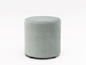 Круглый пуф из ткани