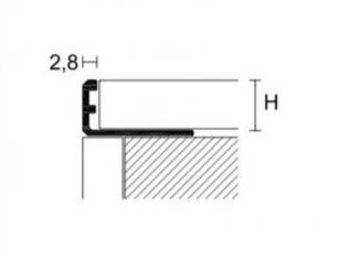PROFILPAS Декоративная металлическая кромка для покрытий Xl design Zd - zdk - Вид №2