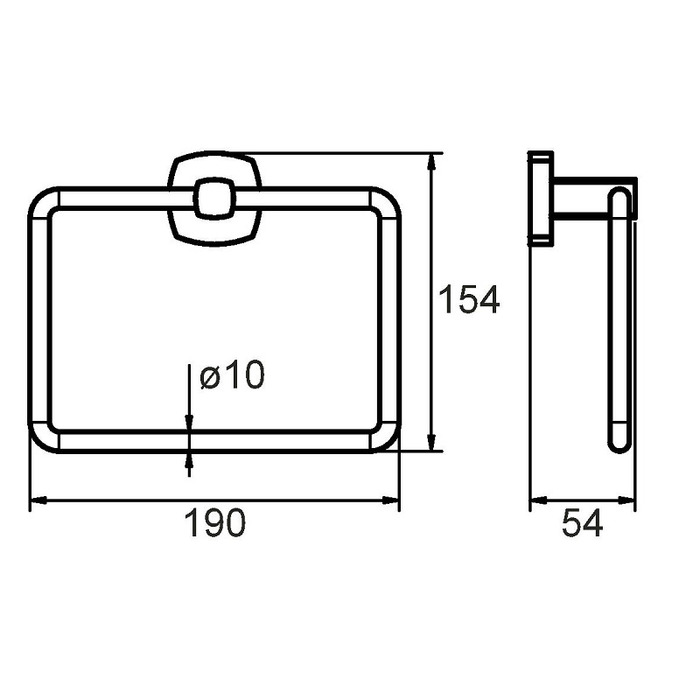 VOLSML0M52 Milardo Volga Полотенцедержатель прямоугольный Volga Россия - Вид №1