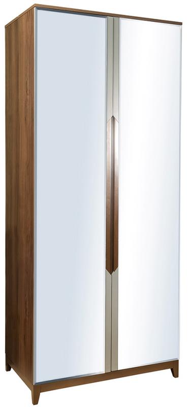 1414 Шкаф двухстворчатый с зеркалами Сканди Грей R-HOME 4009262h_Грей - Вид №6