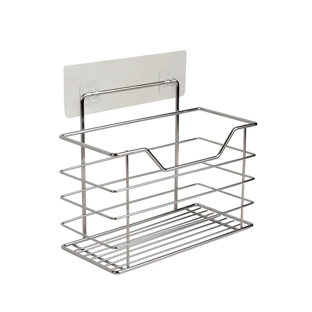 Хромированная настенная корзина для ванной с липучкой 89380884 Santreyd STLM-1583377