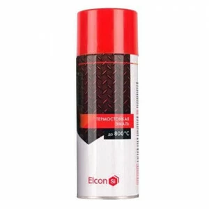 Эмаль термостойкая Elcon +650 серебристо-серая аэрозоль 520 мл.