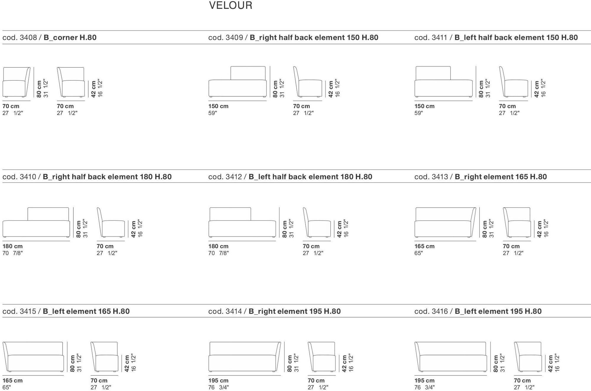 La Cividina Модульный диван на контракт Velour sun-id-1410658 - Вид №9
