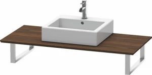 XL026C06969 Консоль для накладных раковин и встраиваемых умывальников, для угла слева X-Large #XL026C 550 мм Орех брашированный (натуральный шпон)