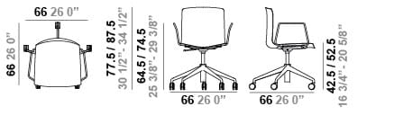 Стул с колесами Arper Catifa 46 ARCH-00133802 - Вид №13
