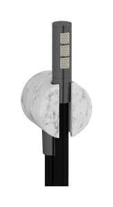 Дуплекс Marmo, белый мрамор WE ARE IB sh023rs Brushed Black Chrome Shower