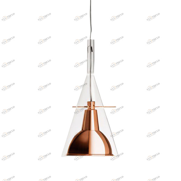 Светильник подвесной 40х25 см латунь Delight Collection 10253P DELIGHT COLLECTION ДИЗАЙНЕРСКИЕ 00-3882376 Золото;прозрачный 