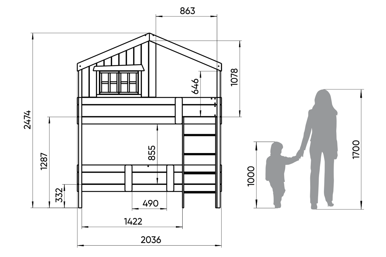 Кровать двухъярусная белая с голубым "Шале L" ELLIPSE ELLIPSE HOME 00-3951301 Белый;голубой Santreyd  - Вид №3