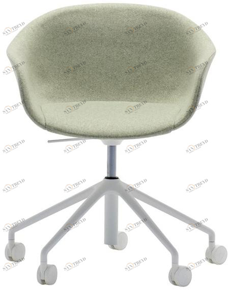 Andreu World Поворотное офисное кресло из ткани с 5 спицами на колесиках Next So0498